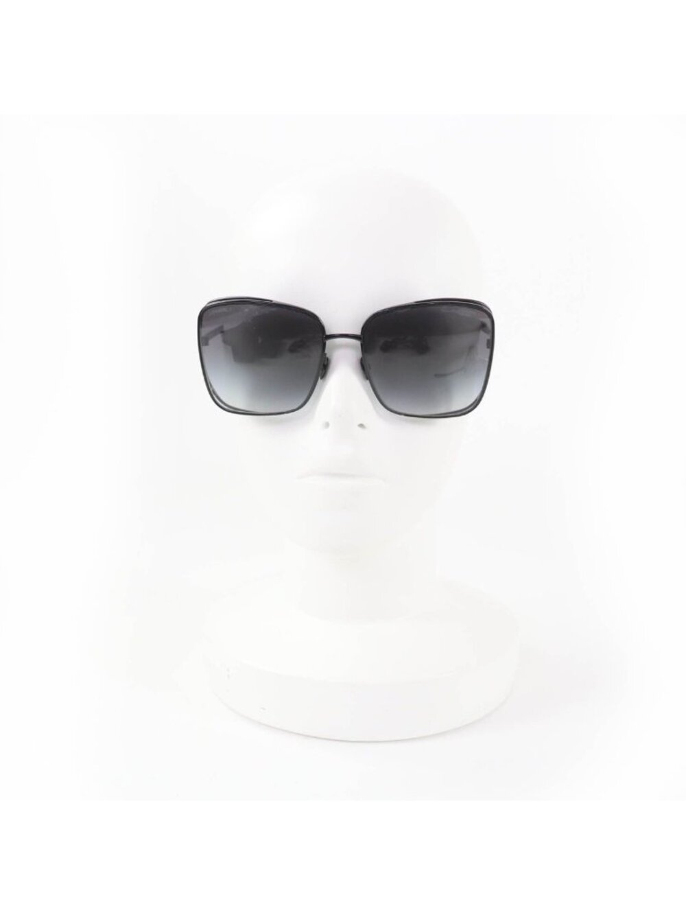 Chanel Logo Square Sunglasses Eyewear Black with Case - Picture 3 of 11